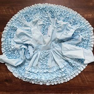 Vintage Martha’s miniatures blue ruffle circle frilly pageant party dress 3T